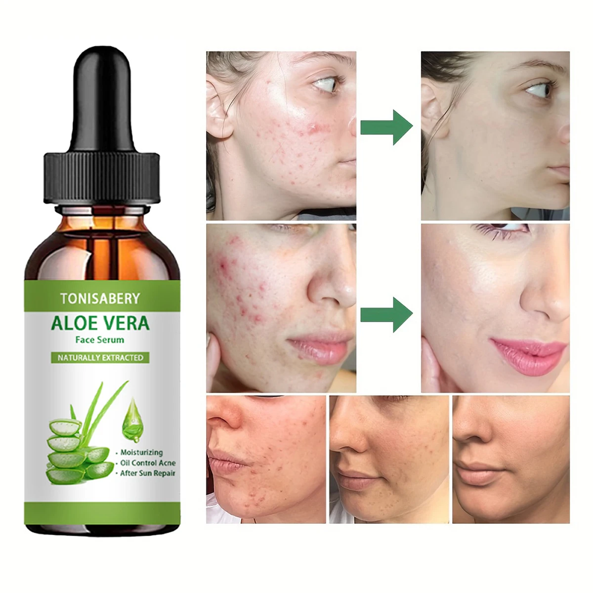 Aloe vera natural ingredients, moisturizing and nourishing the skin