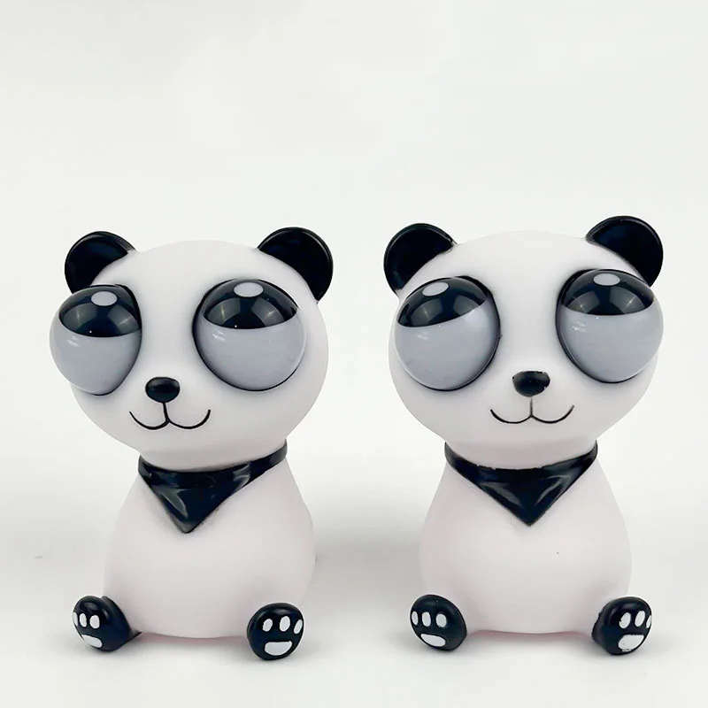かわいい目飛び出すパンダフワフワそわそわおもちゃ動物ストレスリリーフボール減圧感覚スクイーズ大人子供のためのホリデーギフト