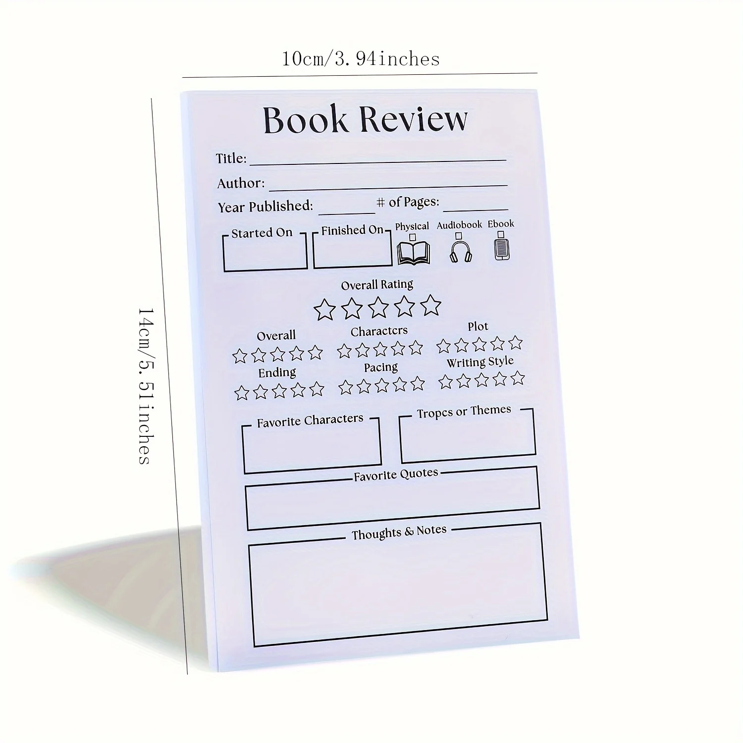 1/2/4 Stück lustiges Buchrezensions-Notizbuch mit Haftnotizen, das perfekte Geschenk für Bücherwürmer und die tägliche Büroarbeit, 40 Blatt pro Buch – Detail 2