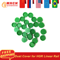 50pcs/100pcs Green Caps Plastic Plug Dust Cover For HGR15 HGR20 HGR25 HGR30 HGR35 HGR45 HGR55 HGR65 Linear Rail Guides CNC Parts