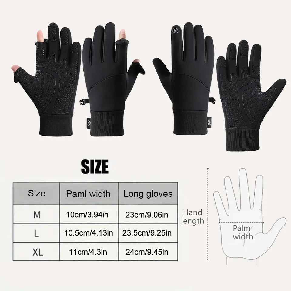 GTUBIKE Winter Warm Gloves Men's Women's Windproof Waterproof Touch Screen Gloves Outdoor Fishing Running Cycling Skiing Gloves