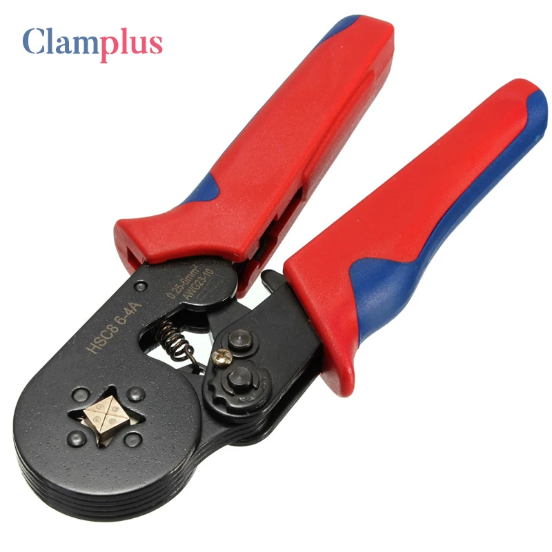 

HSC8 6-4A AWG23-10 Wire Stripper Self Adjusting Crimping Plier Ratcheting Ferrule Tube Terminal 0.25-6mm2 Crimper Tool