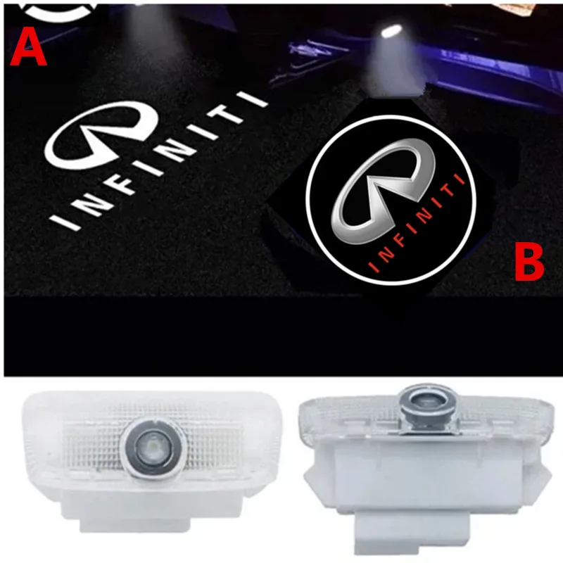 2Pcs Car Door Logo Projector Lamp Welcome Light Ghost Shadow Lamp For Infiniti M35 M37 FX50 G37 EX37 EX35 QX50 QX70 Q70 Q60 Q50
