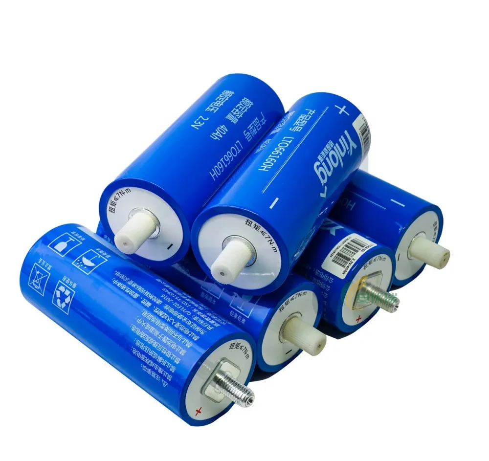 

6pcs High-Power 2.3V 40Ah LTO Cylindrical 66160 Lithium Titanate Oxide Battery for ESS Storage System RV Camping Car