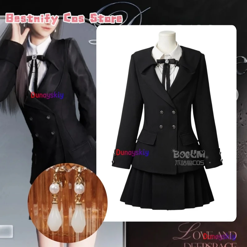 

Love And Deepspace Heroines 코스프레 Costume Wig Dream Prelude Jirai Kei Uniform Skirt Earrings Abysswalker Halloween Party