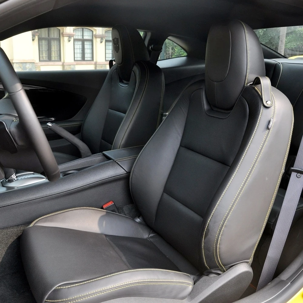 

For Chevrolet Camaro V 2009 2010 2011 2012 2013 2014 2015 2016 PU Leather Custom Car Seat Covers Full Set Interior Accessories