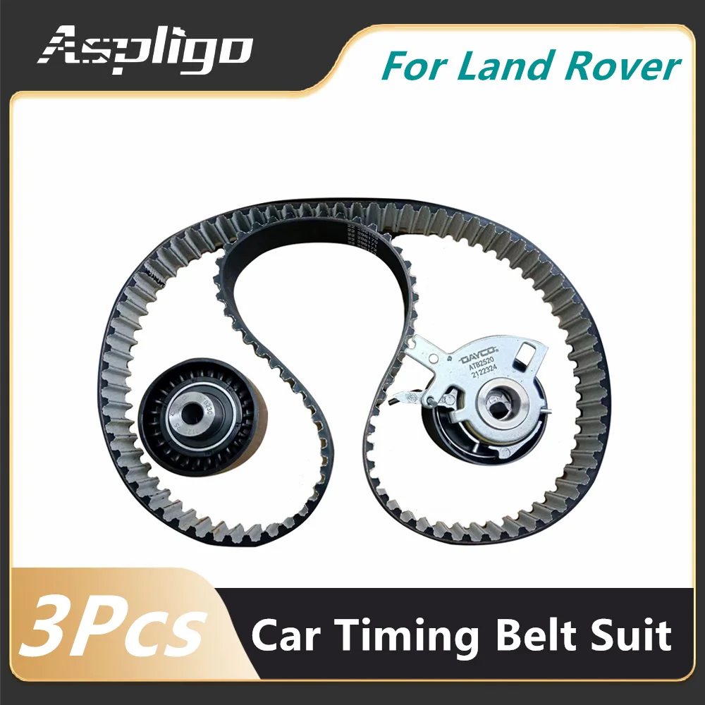 

3Pcs Car Timing Belt Suit Idler Pulley Tensioning Wheel Set For Land Rover Freelander Range Rover Evoque 2.2T LR032526