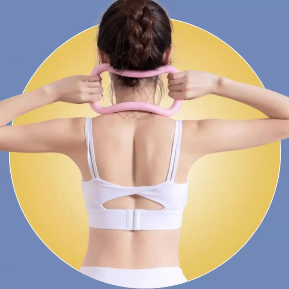 Compact Yoga Ring 2pcs Calf Yoga Rings Portable Fitness Circles Lightweight Pilates Training Tools Body Stretching for Home