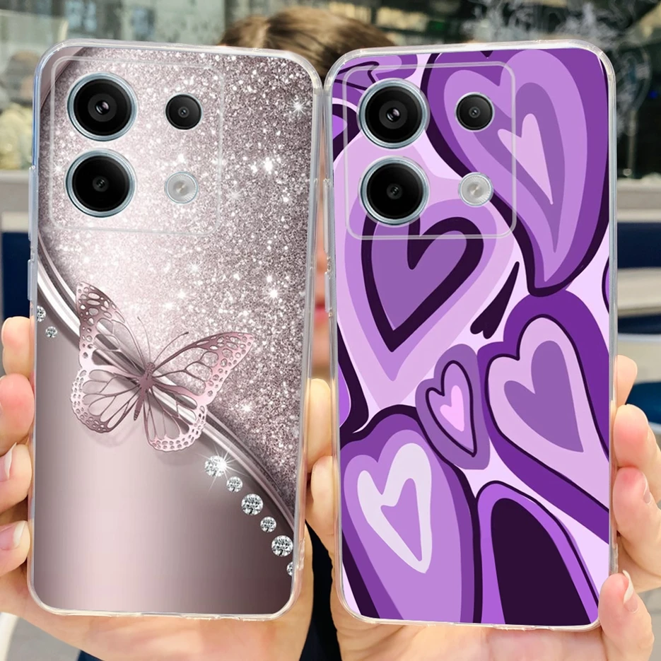 For Xiaomi Poco X6 5G Case Luxury Painted Cover Clear Silicone Phone Case For Xiaomi Poco X6 Pro PocoX6 X6Pro Soft Fundas Bumper