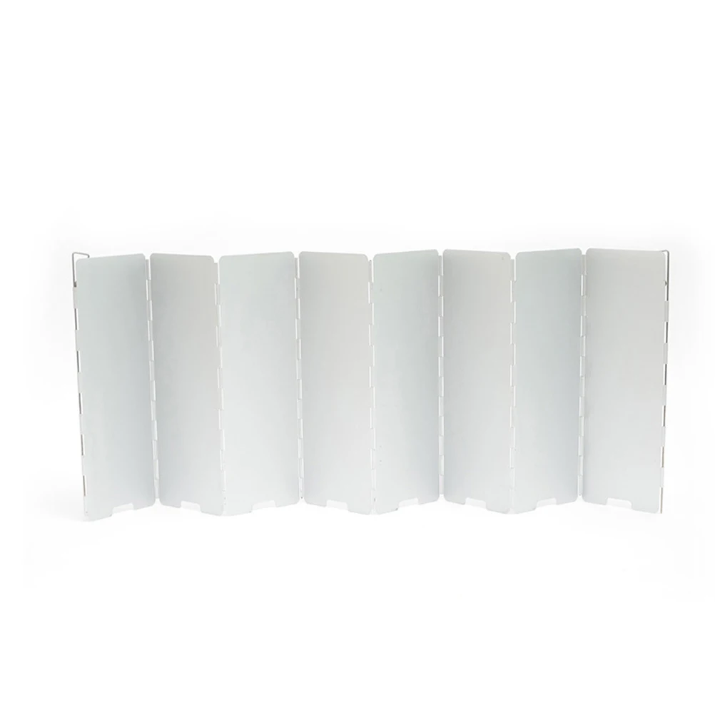 

Portable Camping Stove Windscreen 8 Plates Aluminium Foldable Fuel Saving Outdoor Cooking Hiking Picnic Stove Accessory