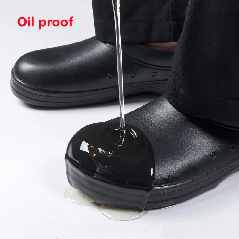 STRONGSHEN Men Chef Shoes Waterproof Oilproof  Anti-skid Kitchen Master Restaurant Shoes Outdoor Fishing Shoes Working Shoes