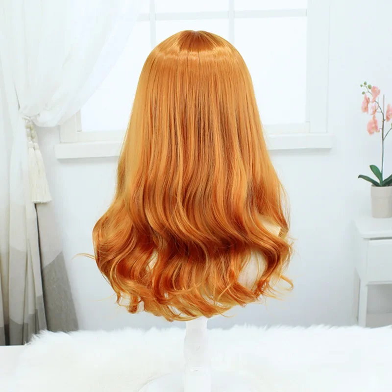 Scooby Dog Daphne Cos Wig Cosplay Drifting Orange Big Wave Long Curly Hair Anime Wig Full Hair Wigs