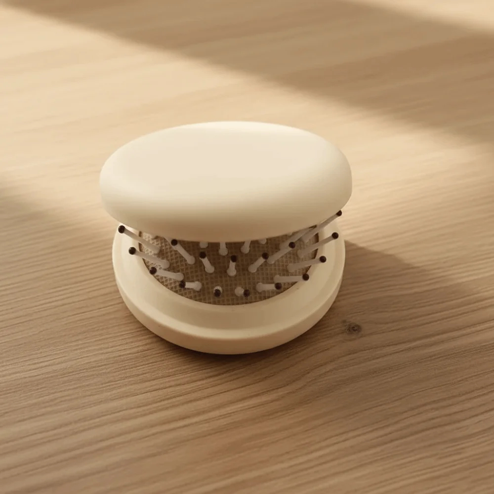 Dual Fold Design Air Cushion Comb Lightweight Plastic with Mirror Mini Hair Brush Multifunctional Makeup Mirror for Women