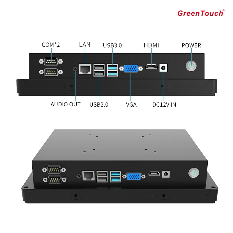 GreenTouch 10.4 Inch All-In-One PC with Capacitive Touchscreen 4GB RAM VGA USB Ports and Built-In Win OS