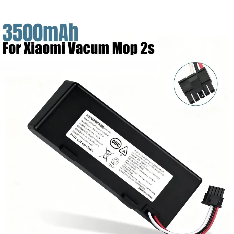 High Quality 14.4V 2600mAh Li-Ion Battery Reliable Spare for Xiaomi Mijia Mop 2S Pro P STYTJ02YM XMSTJQR2S Vacuum Cleaner