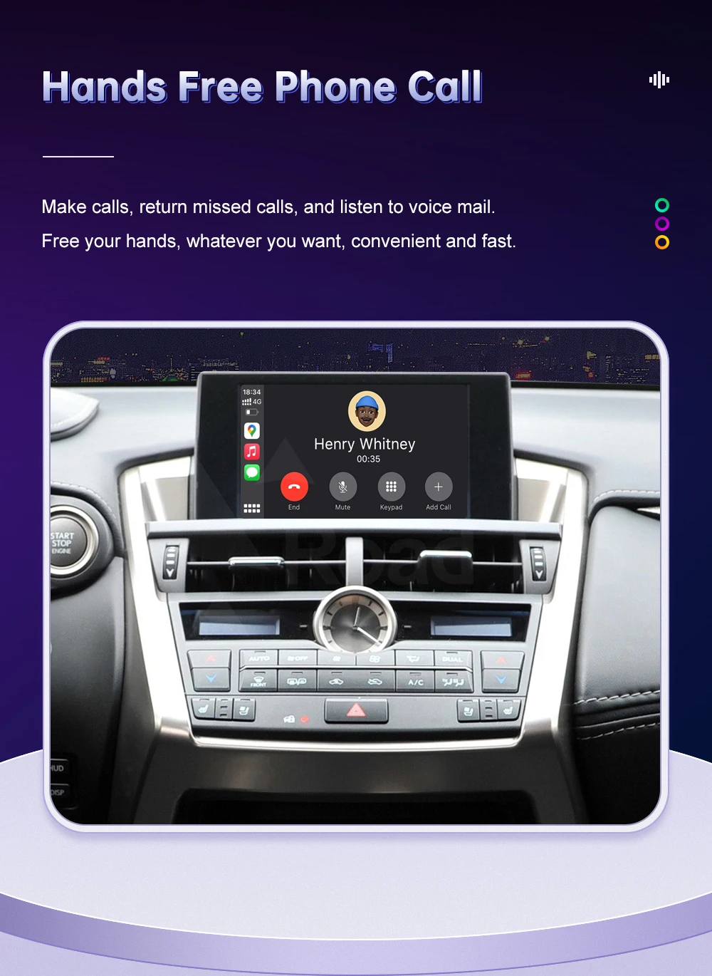 Kabelloses CarPlay Android Auto für Lexus NX RX IS ES GS RC CT LS LX LC UX GX 2014-2019 mit Mirror Link Airplay-Unterstützung Kamera Auto-Player – Detail 12
