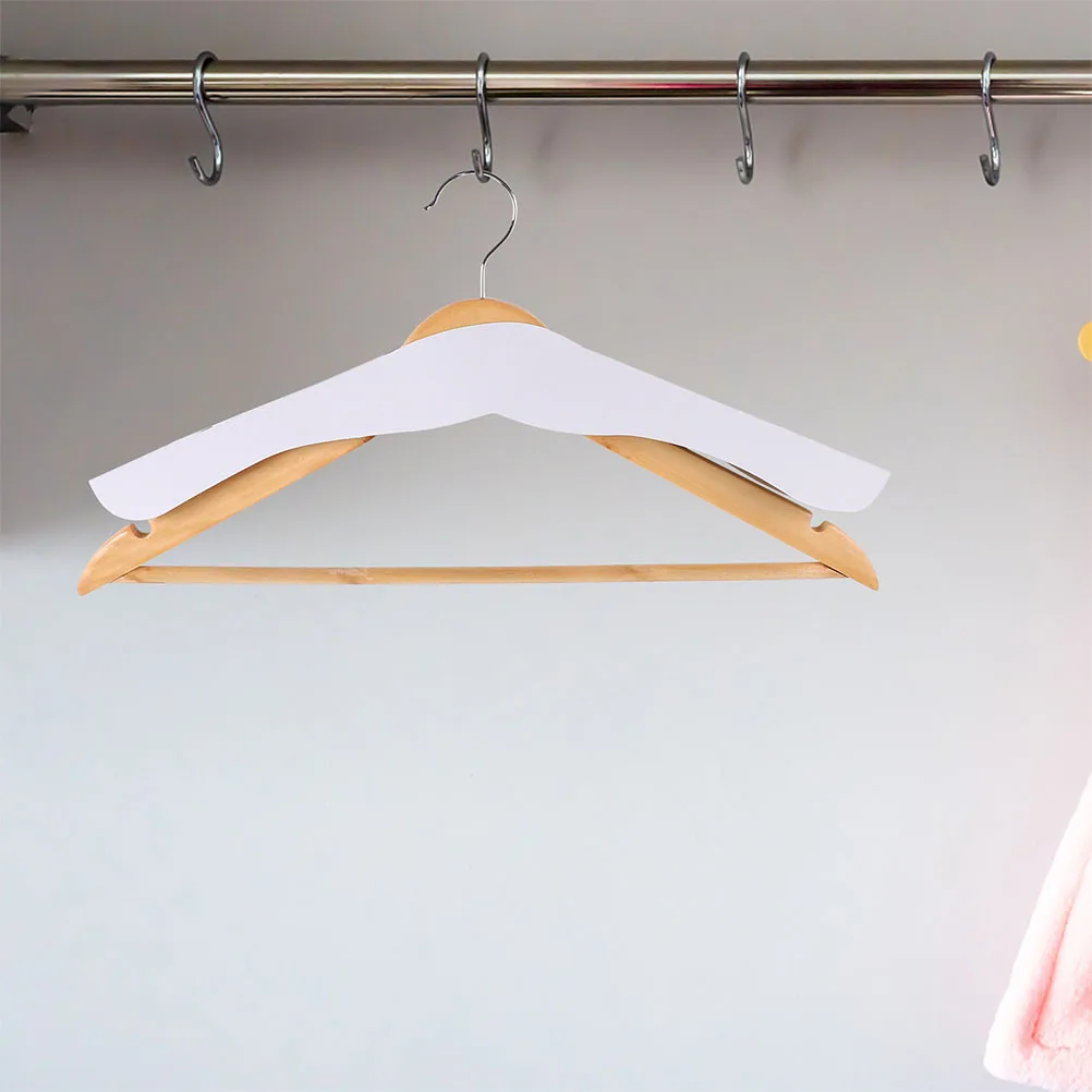 100Pcs Paper Shoulder Protectors for Dry Clean Clothes Hangers Prevent Creases Reusable Suit Garment Support