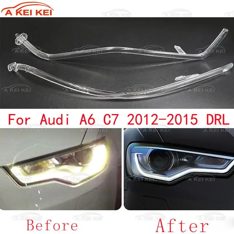 

Для Audi A6 C7 2012-2015 автомобильные фары DRL дневные ходовые огни направляющая пластина DRL трубчатая полоса