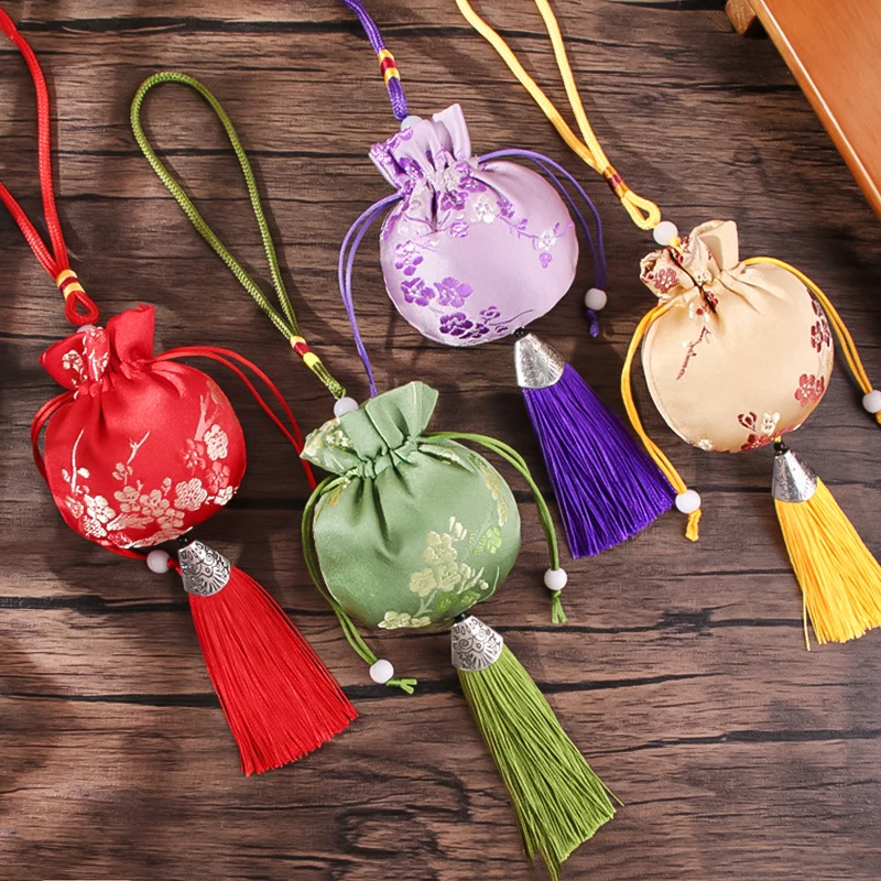 Sachet Sachet Empty Bag Chinese Style Jewelry Storage Bag Handmade Vintage Embroidery Sachet Lucky Tassel Drawstring Bag Wedding