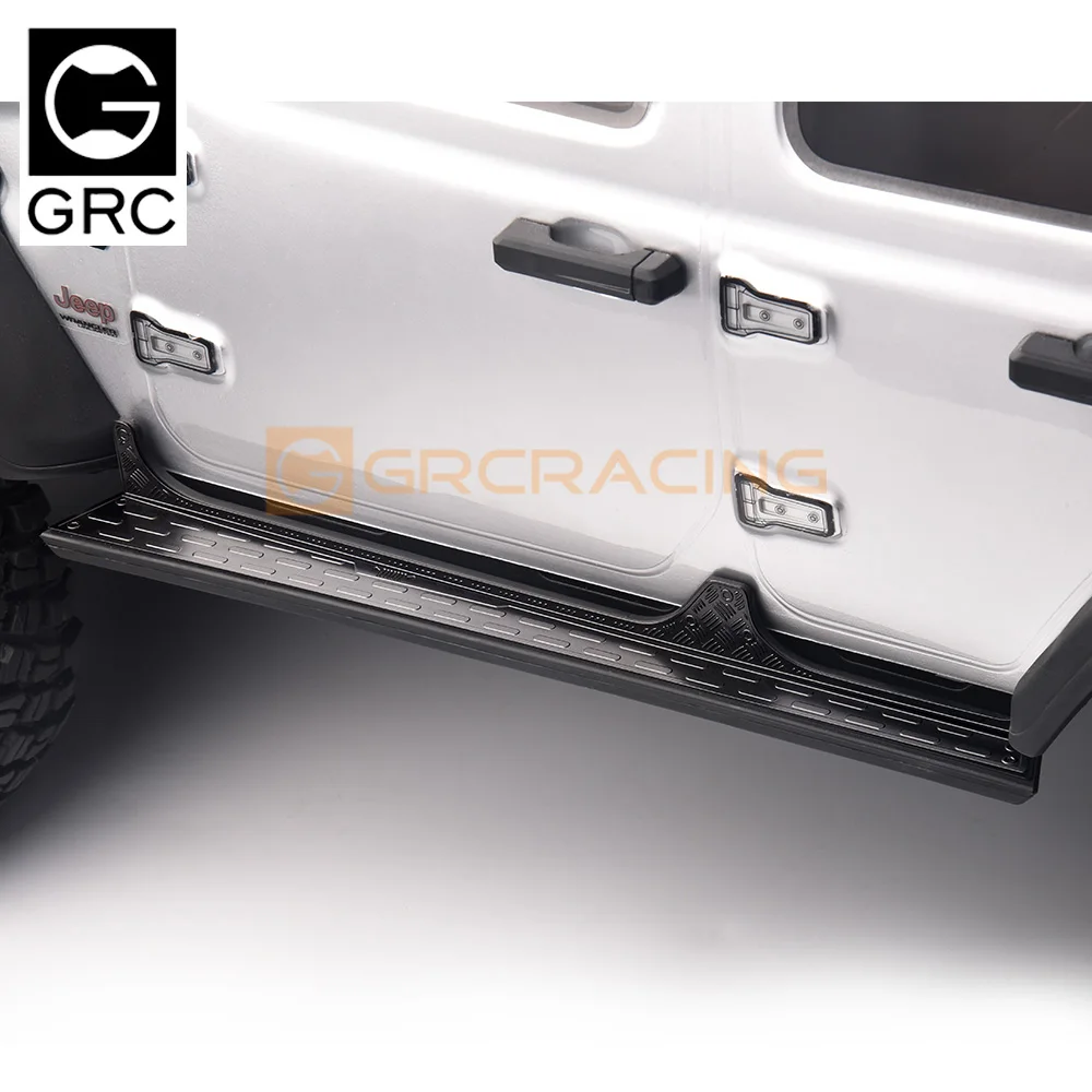 For Axial Scx6 Side-step Anti-skid Plate Decorative Piece Herder Side Skirt Metal Protection Stainless Steel Pedal Decoration