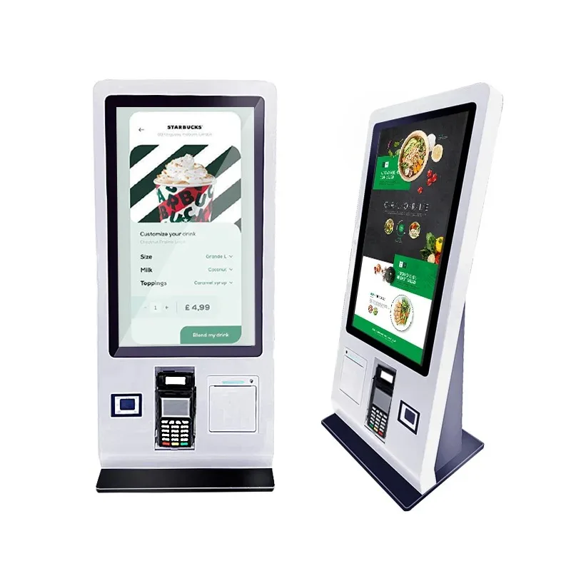 15.6 Inch 24 Inch Touch Screen Self Service Kiosk Payment Machine Order System for Fast Food Restaurant Retail POS
