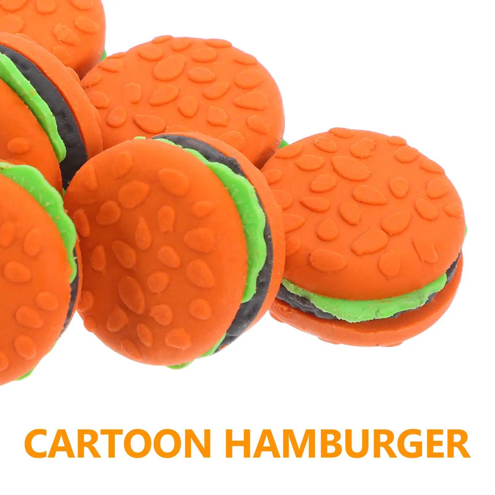 30 Pcs Cute Hamburger Erasers School Supplies Mini Stationery for
