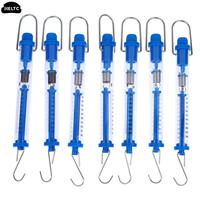 1PCS Practical Newtons Spring Scale 500g/5N Tubular Dynamometer Plastic Transparent Body Easy Hanging for School Classroom P15F