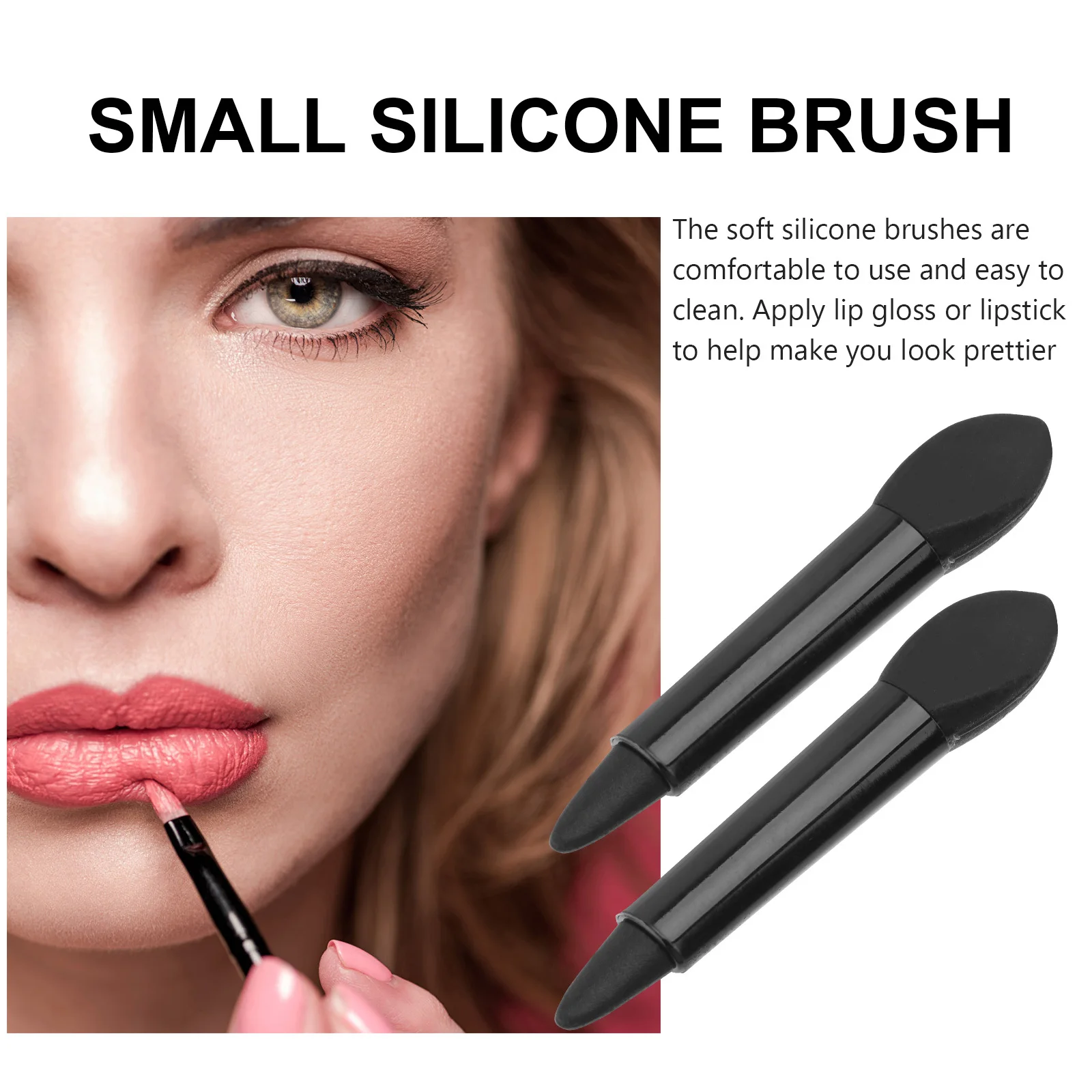 

1Set Lip Mask Brush Set High-Quality Silicone Makeup Supplies Even Lipstick Portable Easy Clean Lip Gloss Applicator