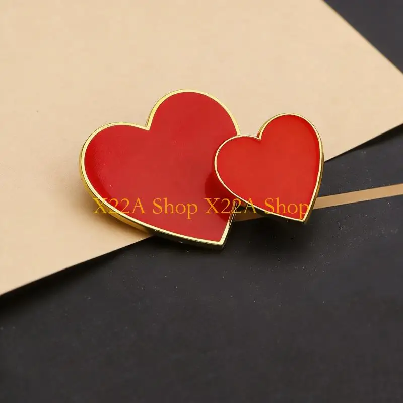Unique Charm 2 5cm Metal Heart Pin Suitable For Sensitive Skin And Long Wear