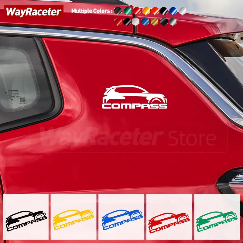 2 Pcs Car Window Sticker Side Fender Bumper Trunk Body Graphics Vinyl Decal For Jeep Compass Accessories