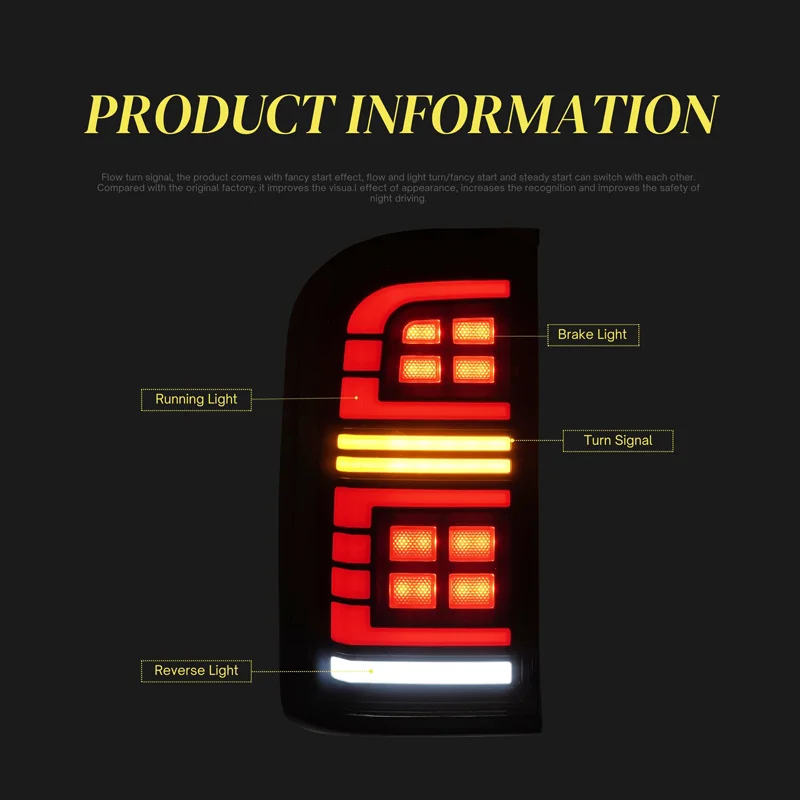 سيارة مصباح ليد خلفي لنيسان باترول Y61 1998-2004 LED الخلفية تشغيل ضوء + مصباح مكبح + عكس + بدوره ديناميكي إشارة #6