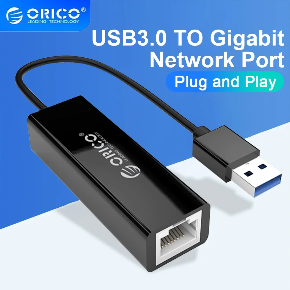 ORICO USB Ethernet Adapter 1000Mbps USB3.0 Network Card USB3.0 to RJ45 Lan for Laptop MacBook Windows Mac Gigabit Network Card