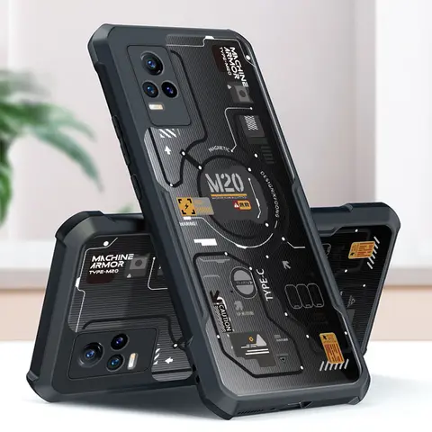 For Vivo V21e V20 SE V19 Neo V17 V15 V11 V9 V7 Plus V5s Pro Lite Youth 4G/5G Shock Fall Prevention Transparent Case No.34