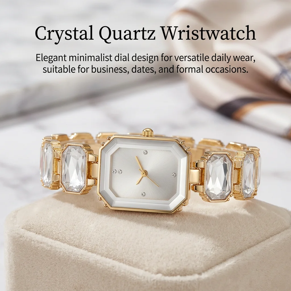 Women's Diamonds Luxury Watch Waterproof Rhinestone Wristwatch with Stainless Steel Strap Analog Timepiece for Business Casual