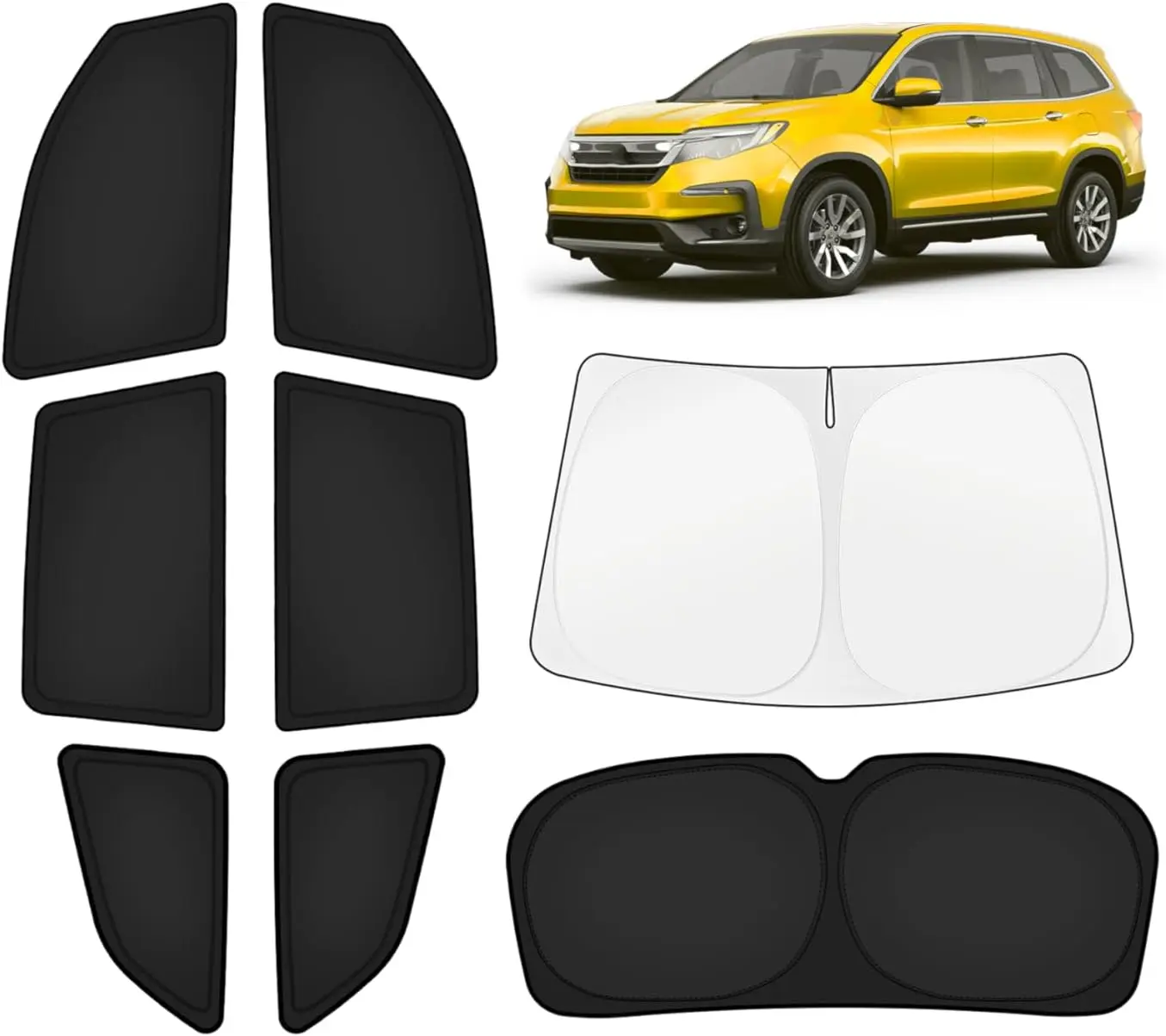 

Car Window Shades for Honda Pilot 2016-2022, Full Set 8PCS, UV Block Privacy Protection Accessories for Camping Blackout