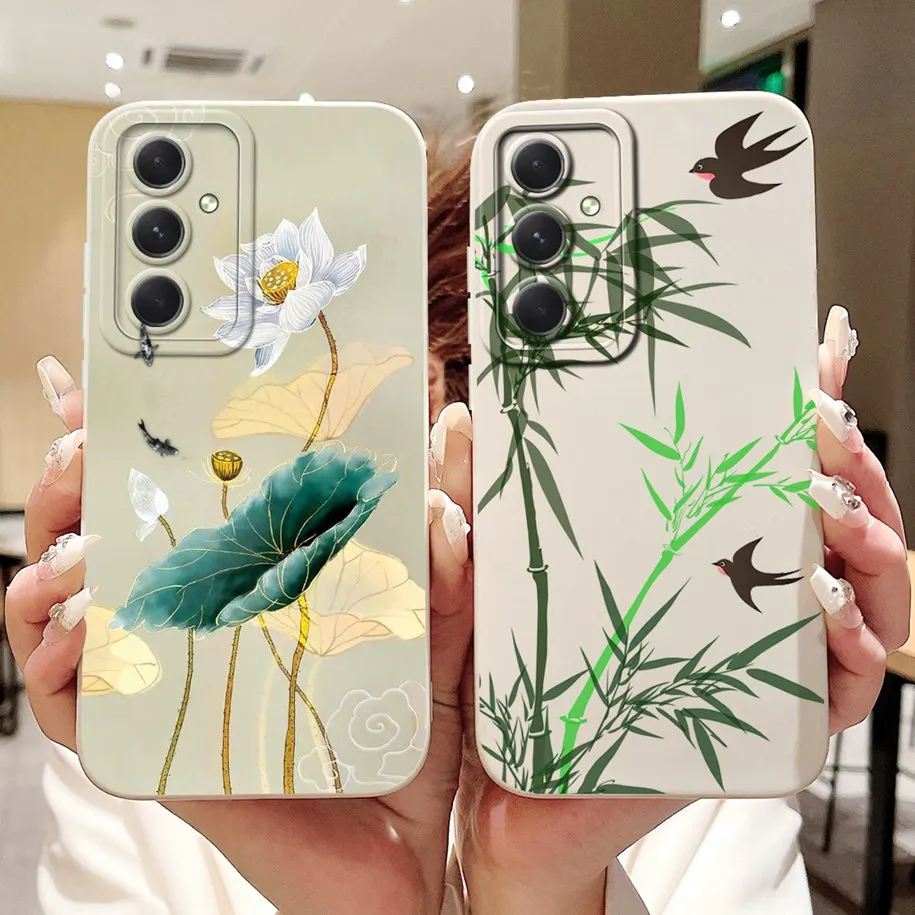 For Samsung Galaxy A15 5G Case SM-A156B Cover Popular Flower Shockproof Silicone TPU Soft Funda For Samsung A25 A35 A55 5G Coque