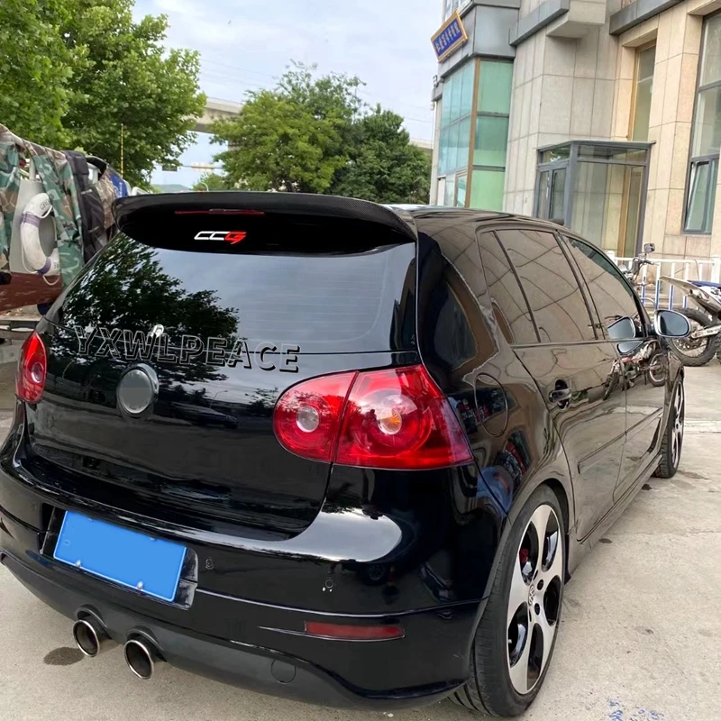 フォルクスワーゲンVWゴルフ5 v mk5 r32 gti 2006-2009用カーボンファイバーリアスポイラー