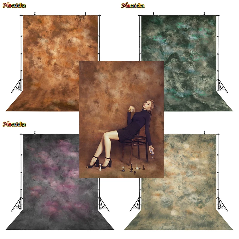 Fond abstrait de Bergame pour la photographie, arrière-plan de portrait de bébé nouveau-né, décors de photo de lumière foncée, décorations murales pour adultes, accessoires de studio