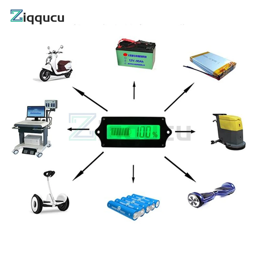 Imagem -05 - Indicador de Capacidade de Bateria Medidor de Tensão do Carrinho de Golfe com Display Lcd Backlight Digital Voltímetro Testadores 12v 24v 36v 48v