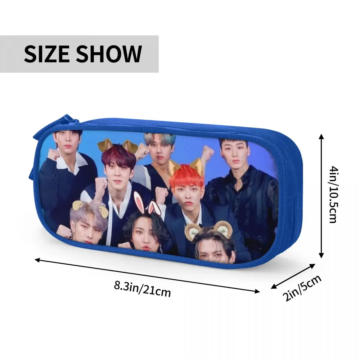 Imagem -06 - Cute Ateezed Crazy Form Lápis Cases Kpop Idol Pencil Pouch Pen Holder para Estudantes Grandes Bolsas de Armazenamento Papelaria Escolar