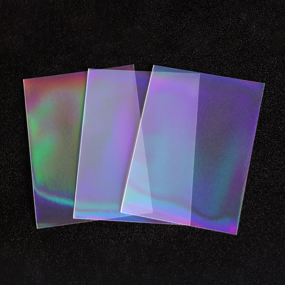 50pcs Acid free Laser Rainbow Flashing Card Film Card Sleeves Tarot Super Card Protector For Board Games Cards Case No PVC