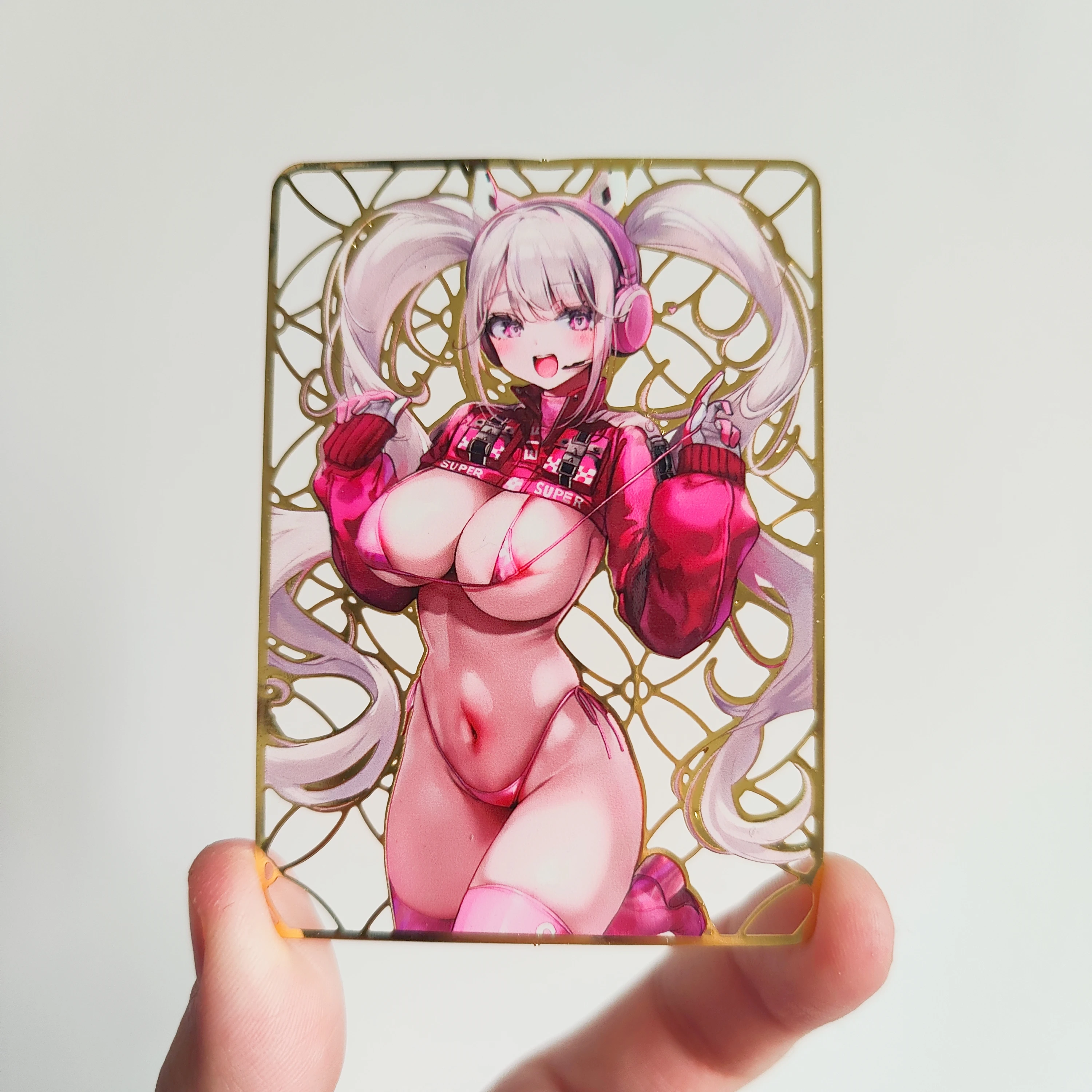 59X86Mm Diy Self Made Nikke Alice Metal Collectible Card Metal Bookmark Two-Dimensional Cinderella Anime Cards Gift