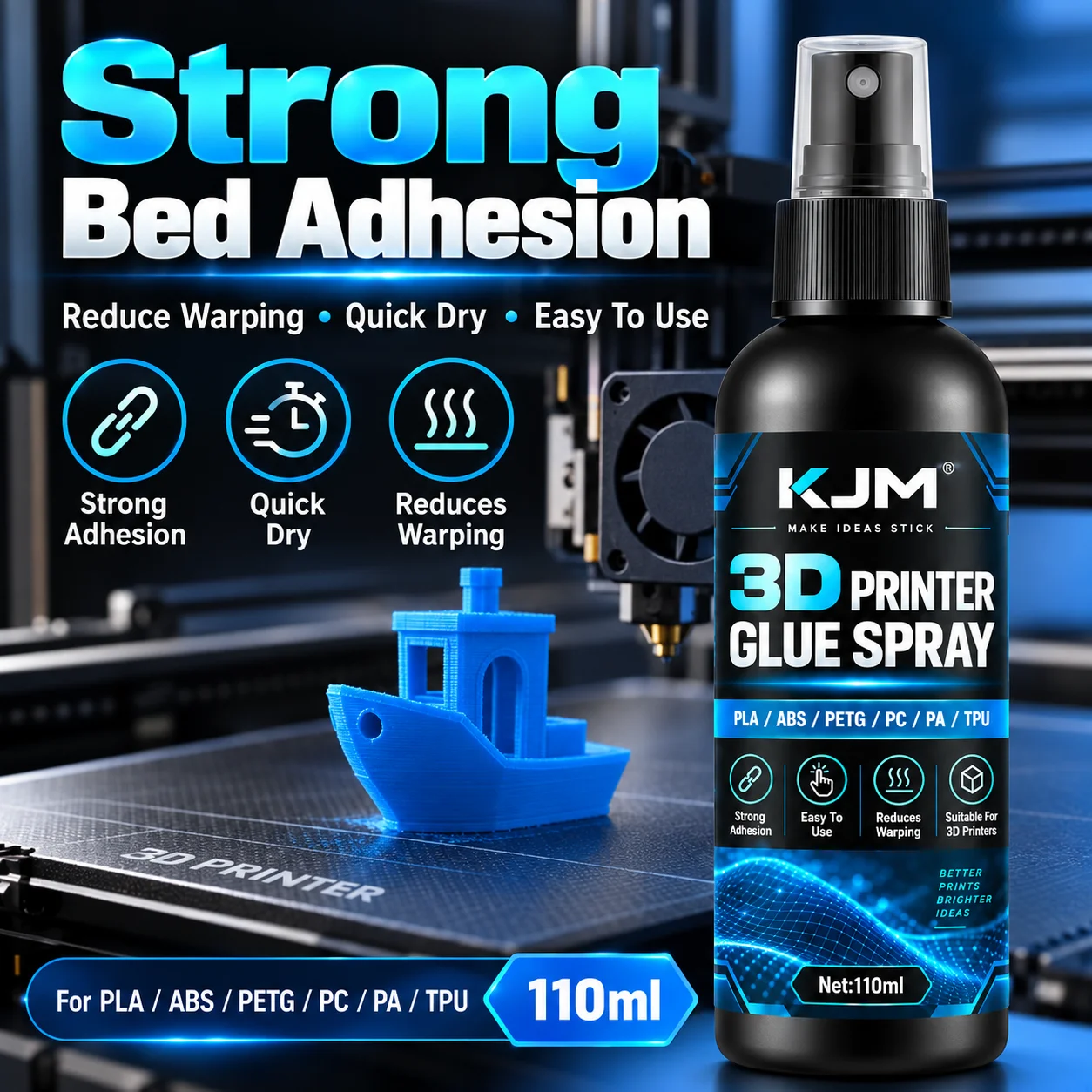 3D Printing Glue Stick - بخاخ لاصق KJM للطابعة ثلاثية الأبعاد،