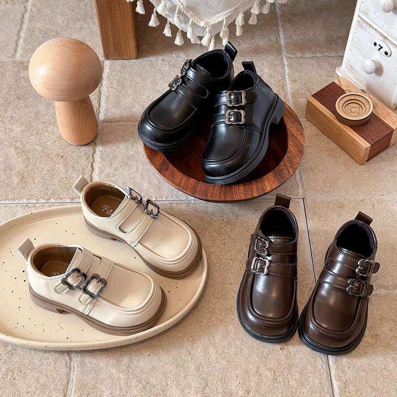 Girls Mary Jane Shoes Kids Casual Loafers Non‑Slip Soft Sole Children School Uniform Shoes Spring Autumn New