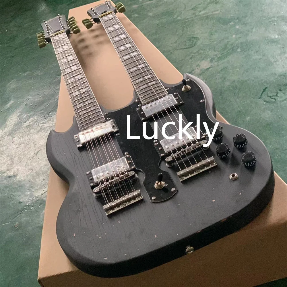 In stock High-end custom SG400 double head electric guitar performance grade double neck SG guitar can be customized 12 string