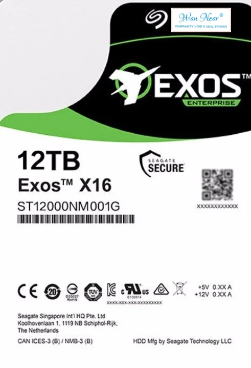 For  ST12000NM001G 12T For Exos X16 Helium NAS 12tb