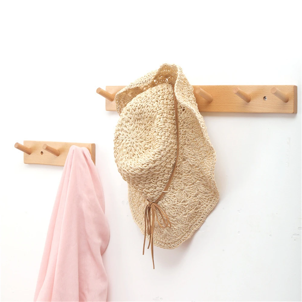 

Wood Wall Hook Rack Coat Hook for Bedroom Clothes Hanging Hooks Double Hook Living Room Hallway Decor Storage Hook Towel Hook