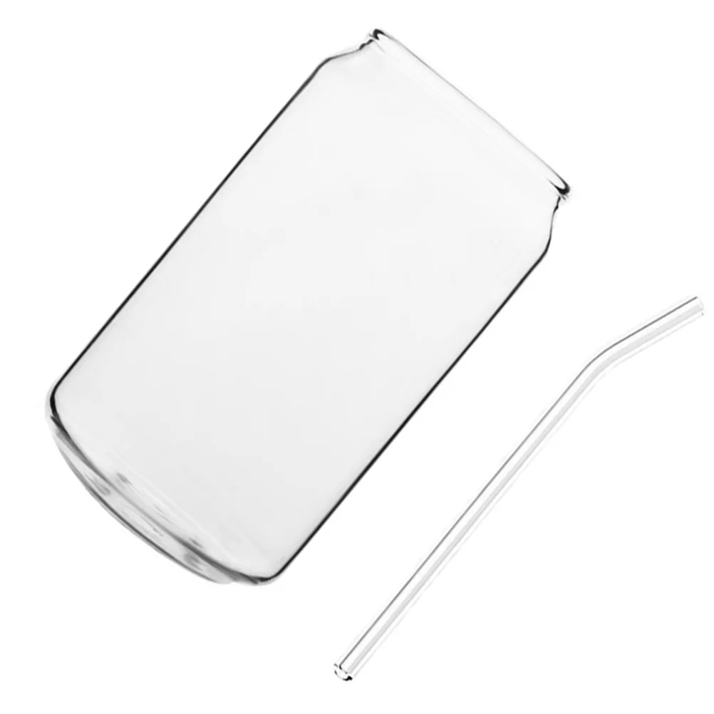 

1Set Fashionable Glass Cup Transparent Smooth Touch Beautiful Milk Juice Coffee Tea Beverage Can Shape Heat Resistant