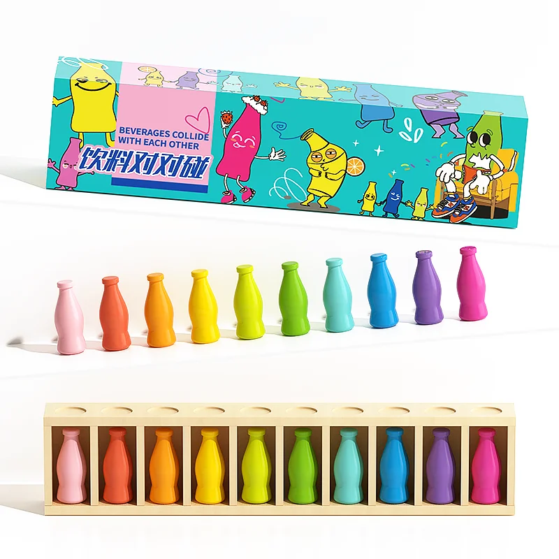 Botella de adivinación divertida, juego de desafío de Color, juguete a juego de bebidas, memoria y pensamiento lógico, tablero educativo de entrenamiento, regalo ﻿