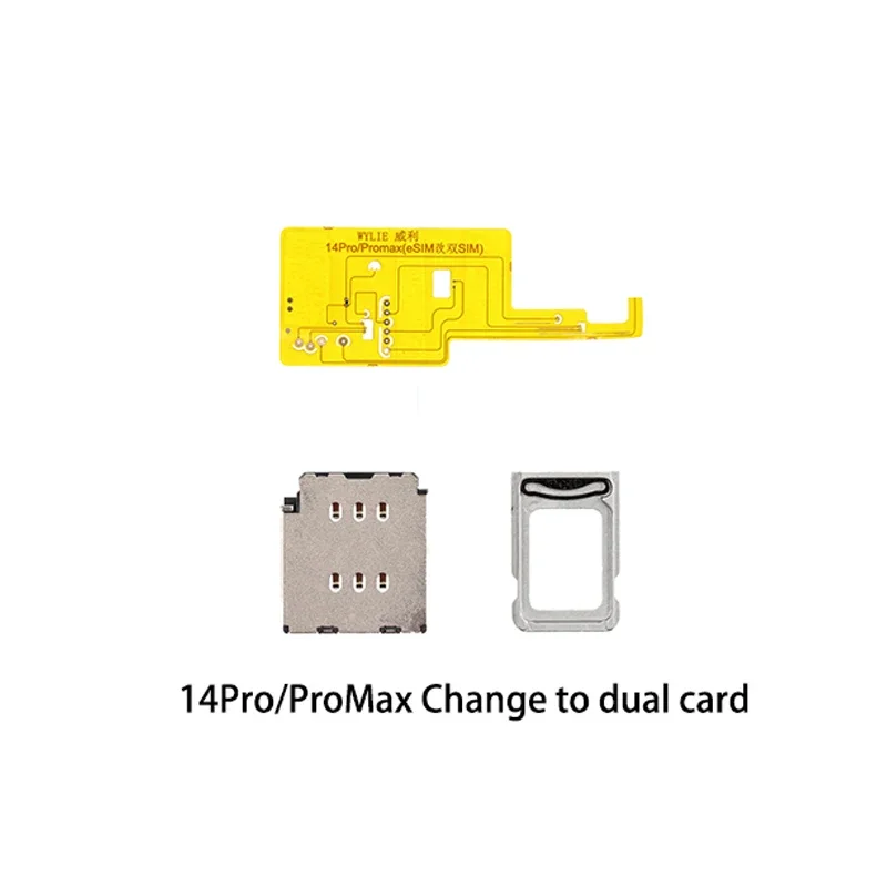 WYLIE Dual Card to Single Card Cable for IPHONE 14/15 Series esim to Single Sim Card Slot Tray